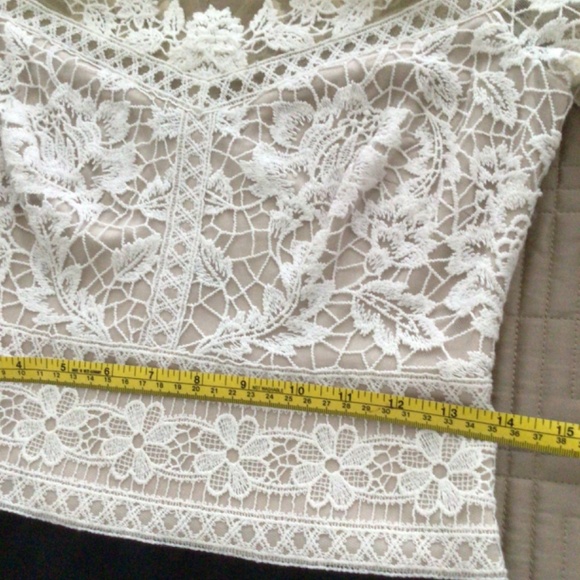 TADASHI Gown Gorgeous Ivory Tulle Lace Bodice - Picture 6 of 14